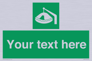 Custom sign Safe condition Davit-launched liferaft